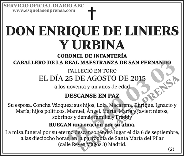 Enrique de Liniers y Urbina